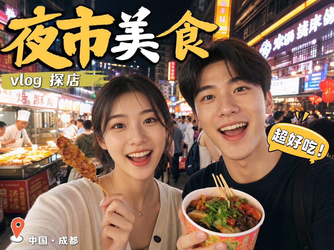 国产-【国产】成都夜市美食探店传媒Vlog，超好吃！